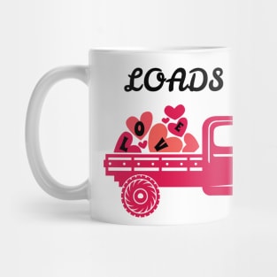 Loads of Love Valentine's Day Pickup Truck Mug